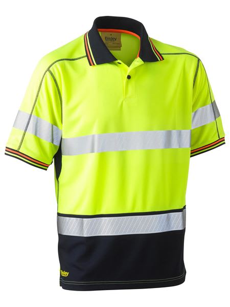 Bisley, Hi Vis Mesh Polo, BK1219T - Orange/Navy - L