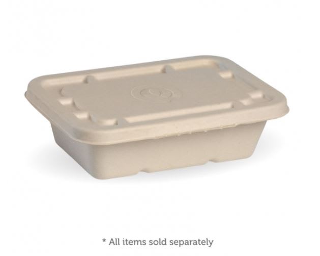 BioPak Natural Plant Fibre Takeaway Lid 500/600ml 125 (Pack)