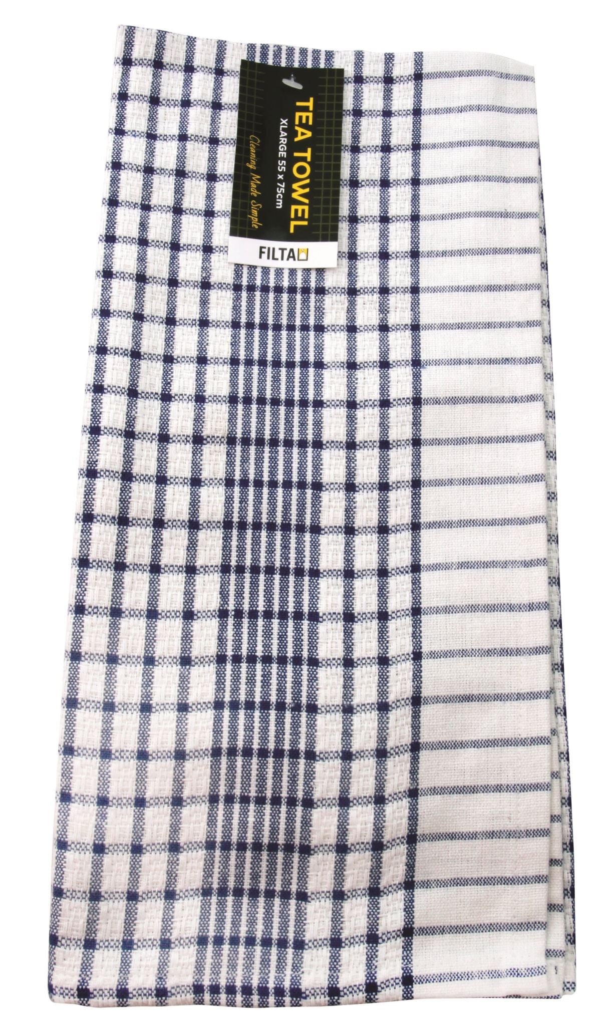 Filta XL Cotton Tea Towel Blue 55cm x 75cm 10 (Pack)
