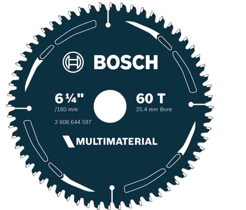 Bosch Multimaterial Circular Saw Blade 160mm (6 1/4") -60T (Each)