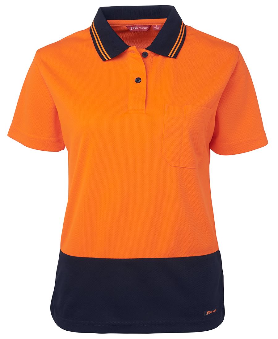JB's Wear, Women's Hi Vis Polo, 6LHCP - Lime/Navy - 12