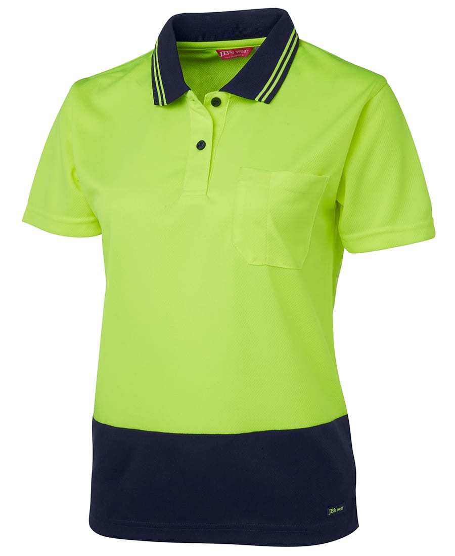 JB's Wear, Women's Hi Vis Polo, 6LHCP - Lime/Navy - 12