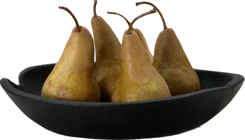 Round Serving Bowl - Organic Teak Yakisugi (30cm)