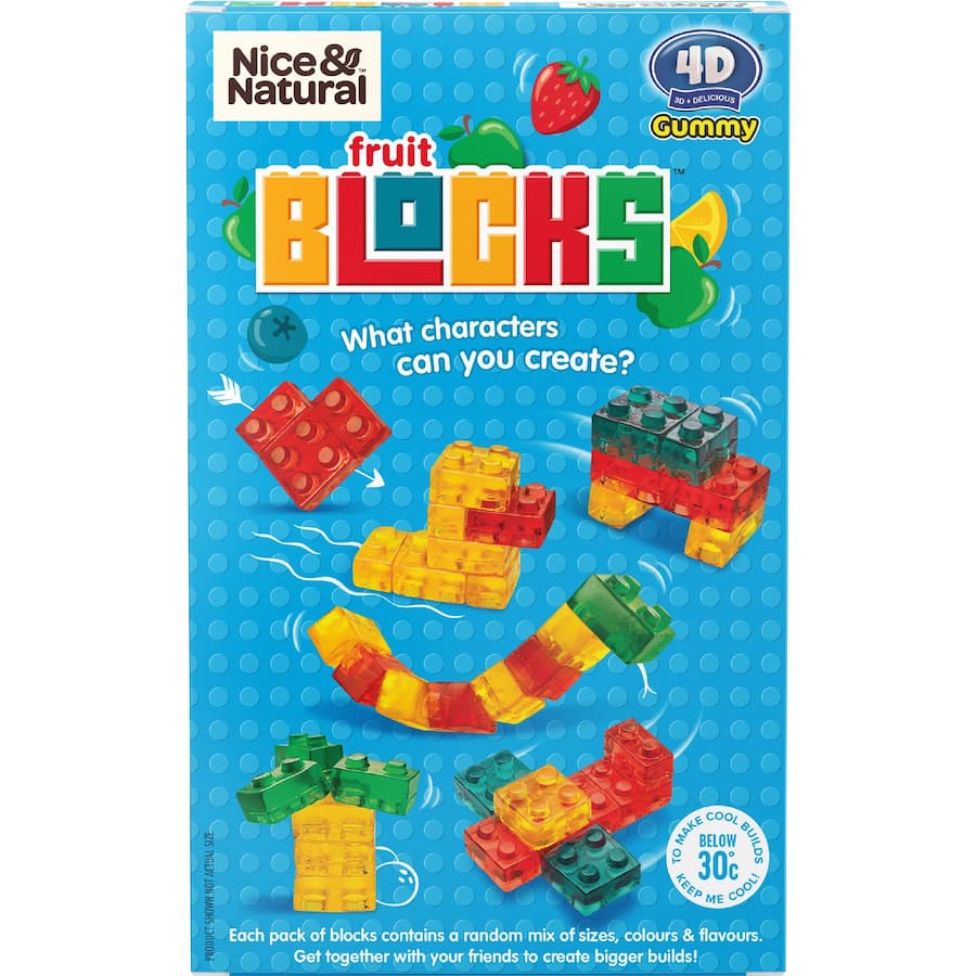 Nice & Natural Fruit Snack 4d Blocks 6pk 120g
