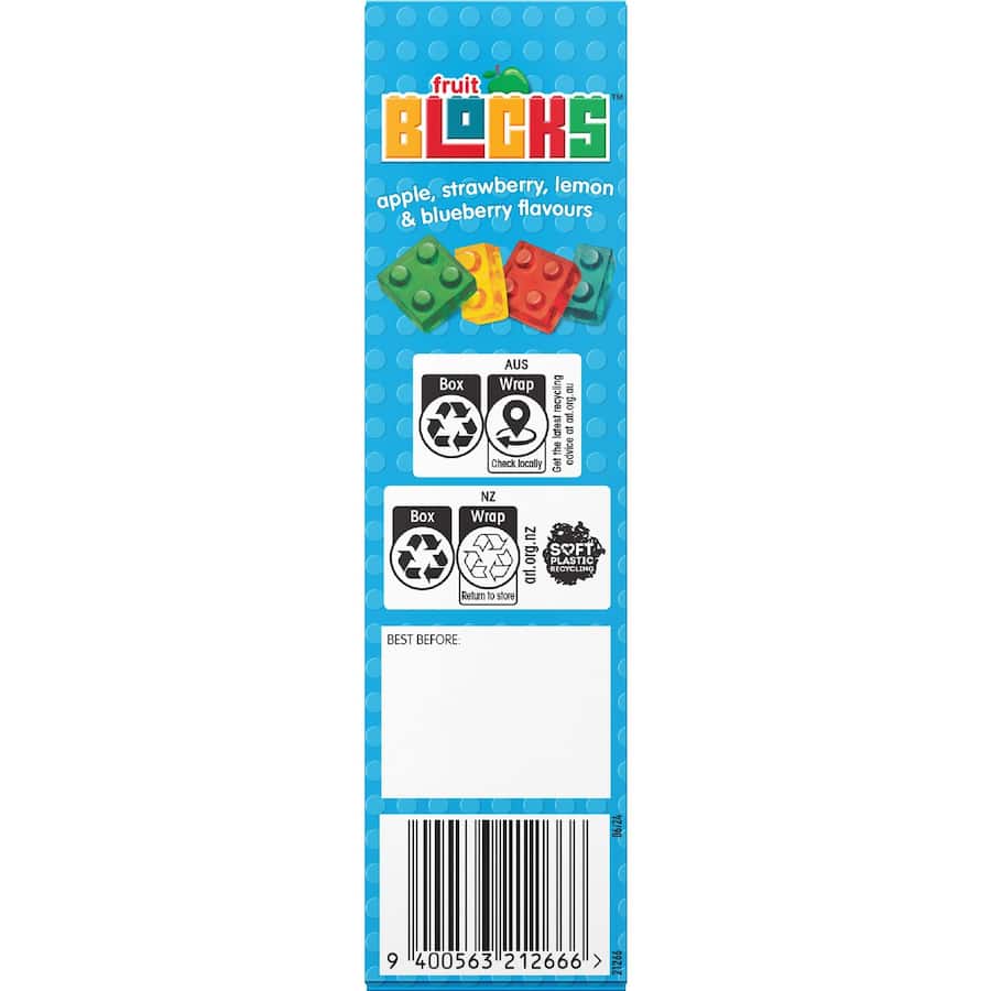 Nice & Natural Fruit Snack 4d Blocks 6pk 120g
