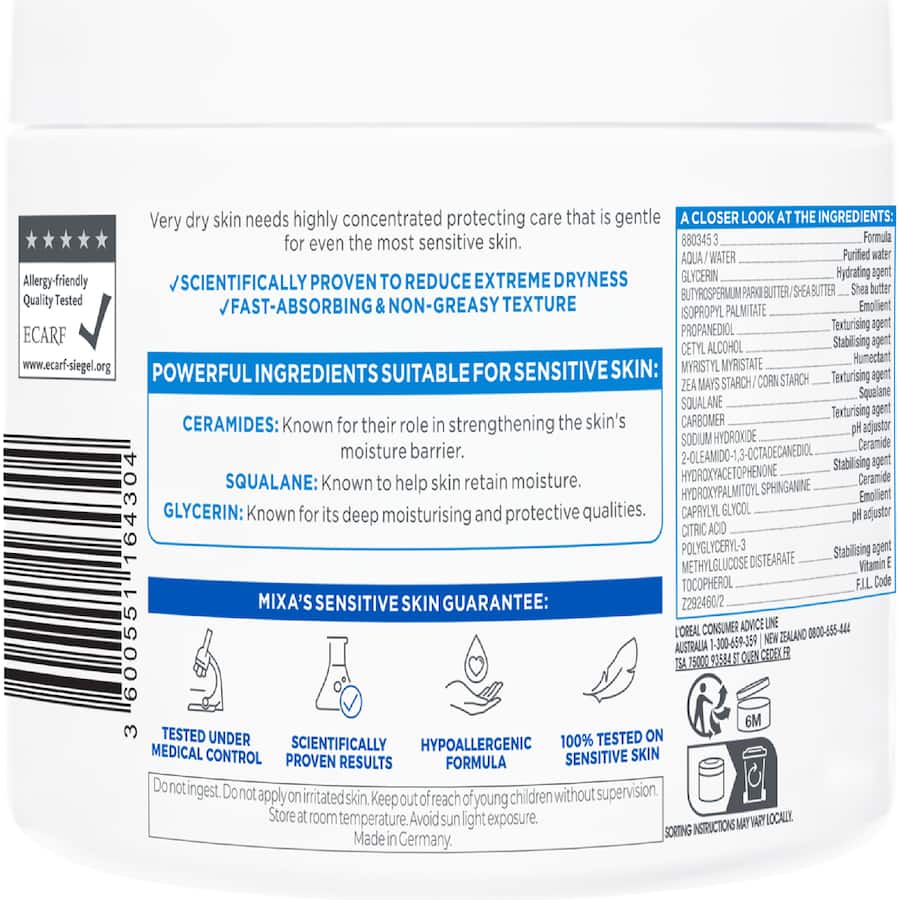 Mixa Body Cream Ceramide Protect 400mL