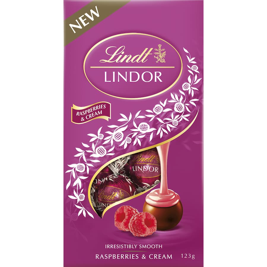 Lindor Chocolate Sharepack Raspberry & Cream 123g