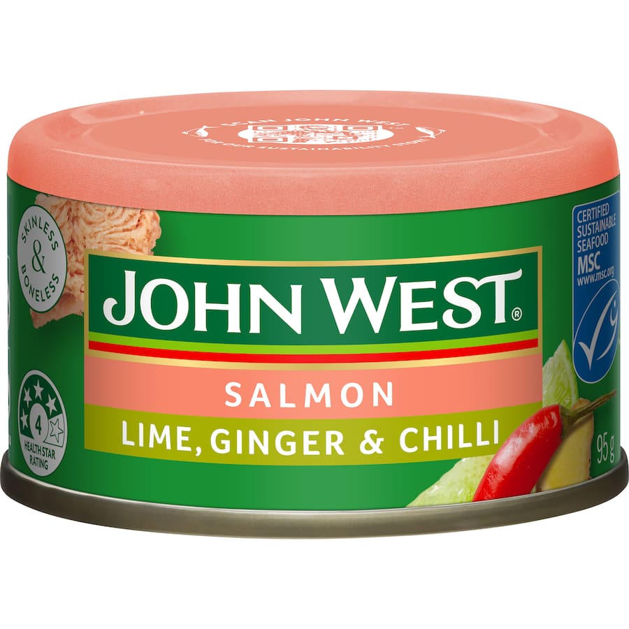 John West Salmon Lime, Ginger & Chilli Tear tab can 95g