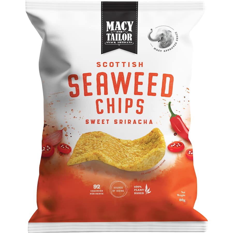 Macy & Tailor Seaweed Chips Sweet Sriracha 80g