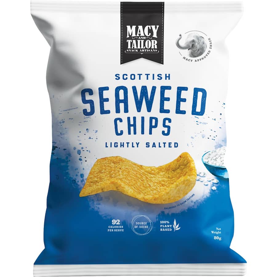 Macy & Tailor Seaweed Chips Lightly Salted 80g
