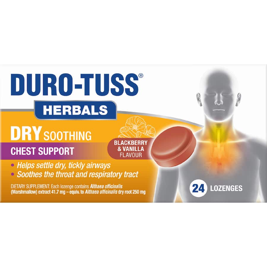 Duro-tuss Throat Lozenges Blackberry& Vanilla 24pack
