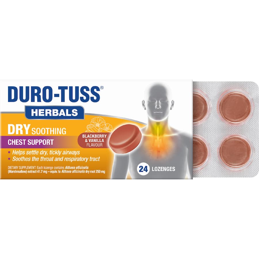 Duro-tuss Throat Lozenges Blackberry& Vanilla 24pack