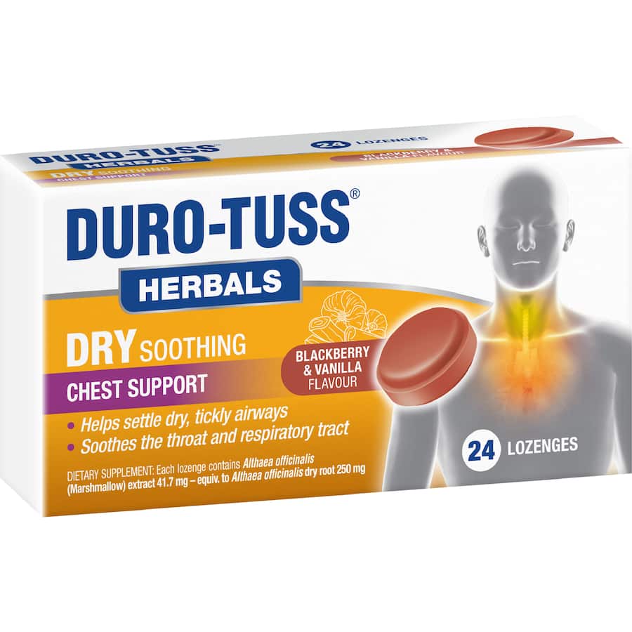 Duro-tuss Throat Lozenges Blackberry& Vanilla 24pack