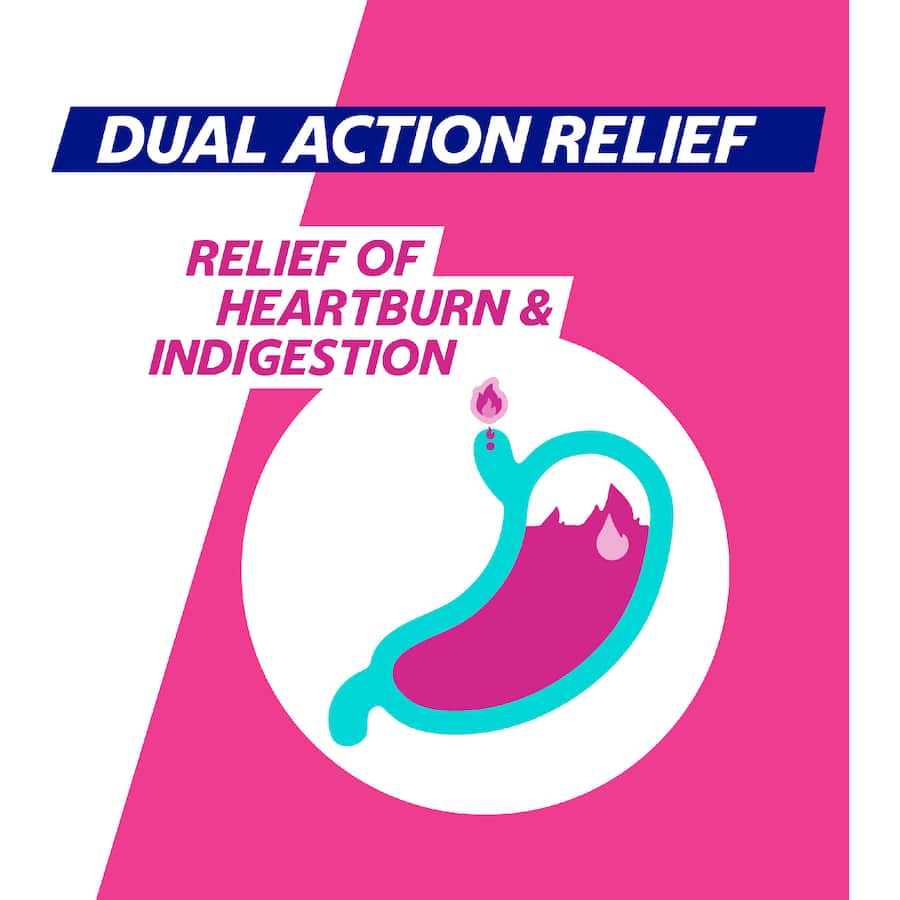 Gaviscon Dual Action Liquid Heartburn & Indigestion Relief Mixed Berry 500mL