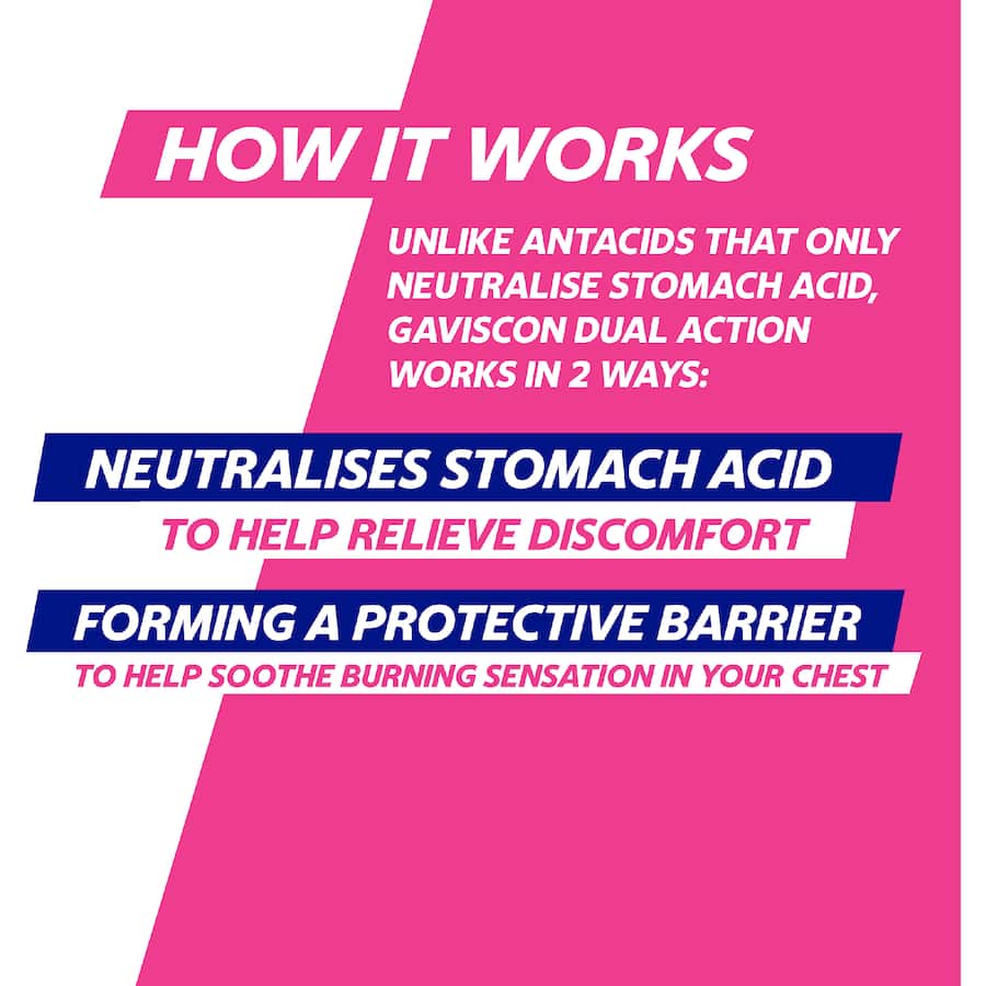 Gaviscon Dual Action Liquid Heartburn & Indigestion Relief Peppermint 500mL