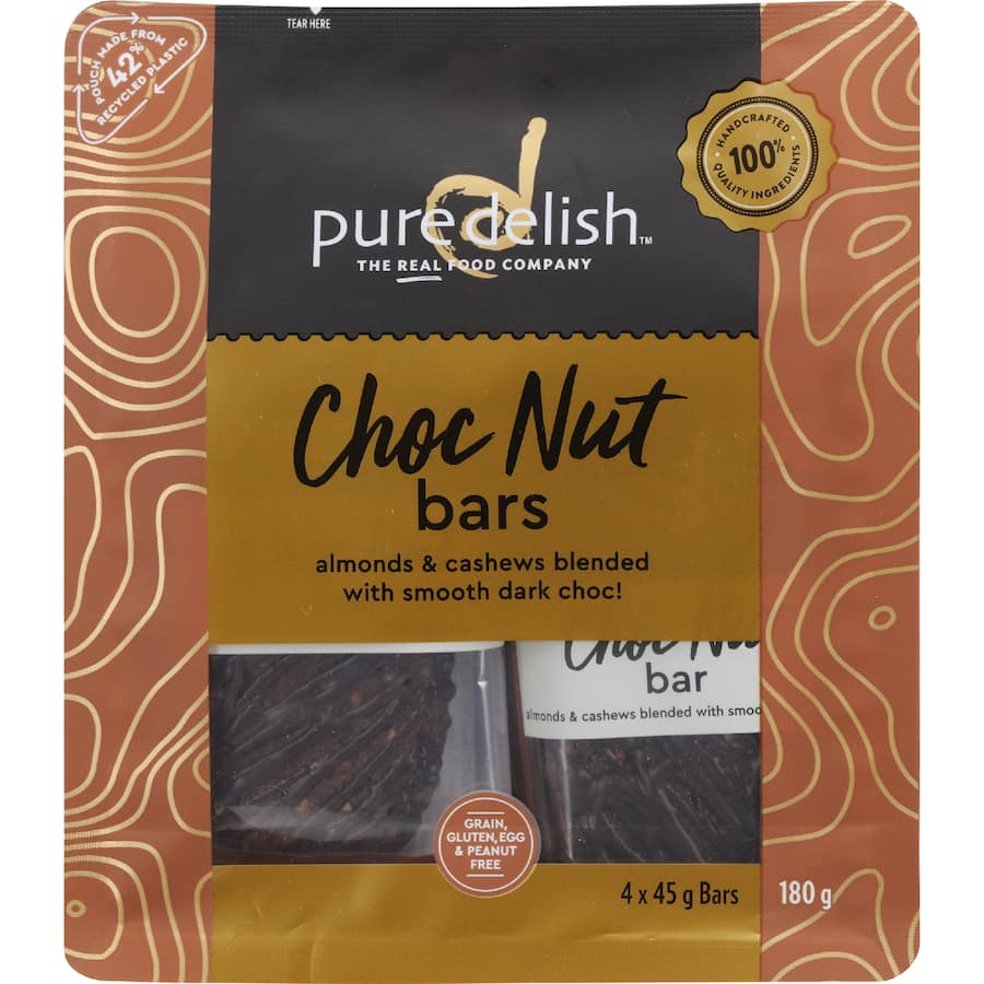 Pure Delish Nut Bars Chocolate Multipack 180g