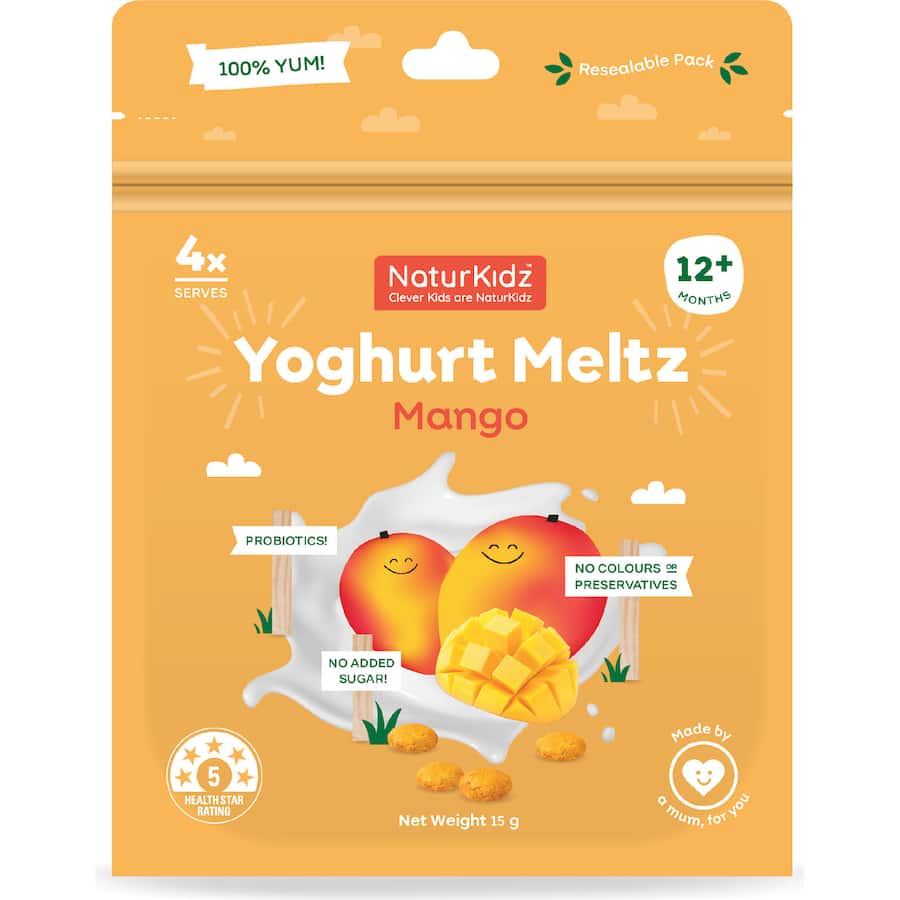 Naturkidz Yoghurt Meltz Baby Snacks Mango 15g