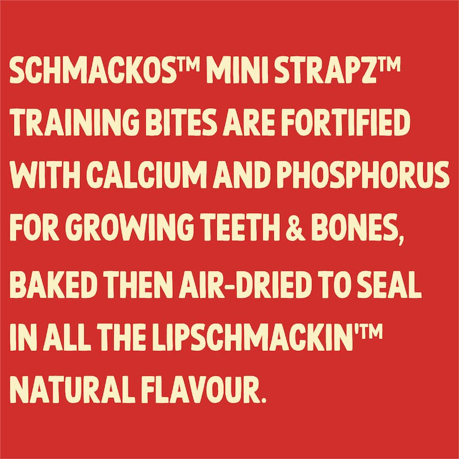 Schmackos Mini Strapz Dog Treats Training Bites Chicken & Milk 120g