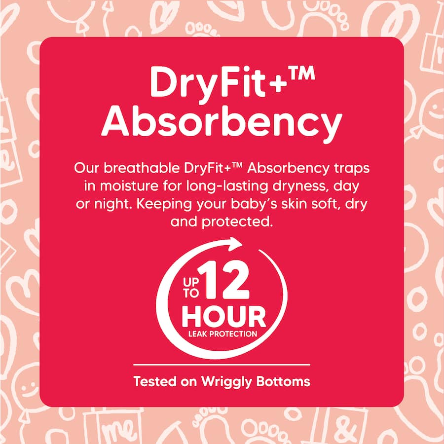 Cute & Co Nappies Infant Boys & Girls 4-7kg Size 2 48pack