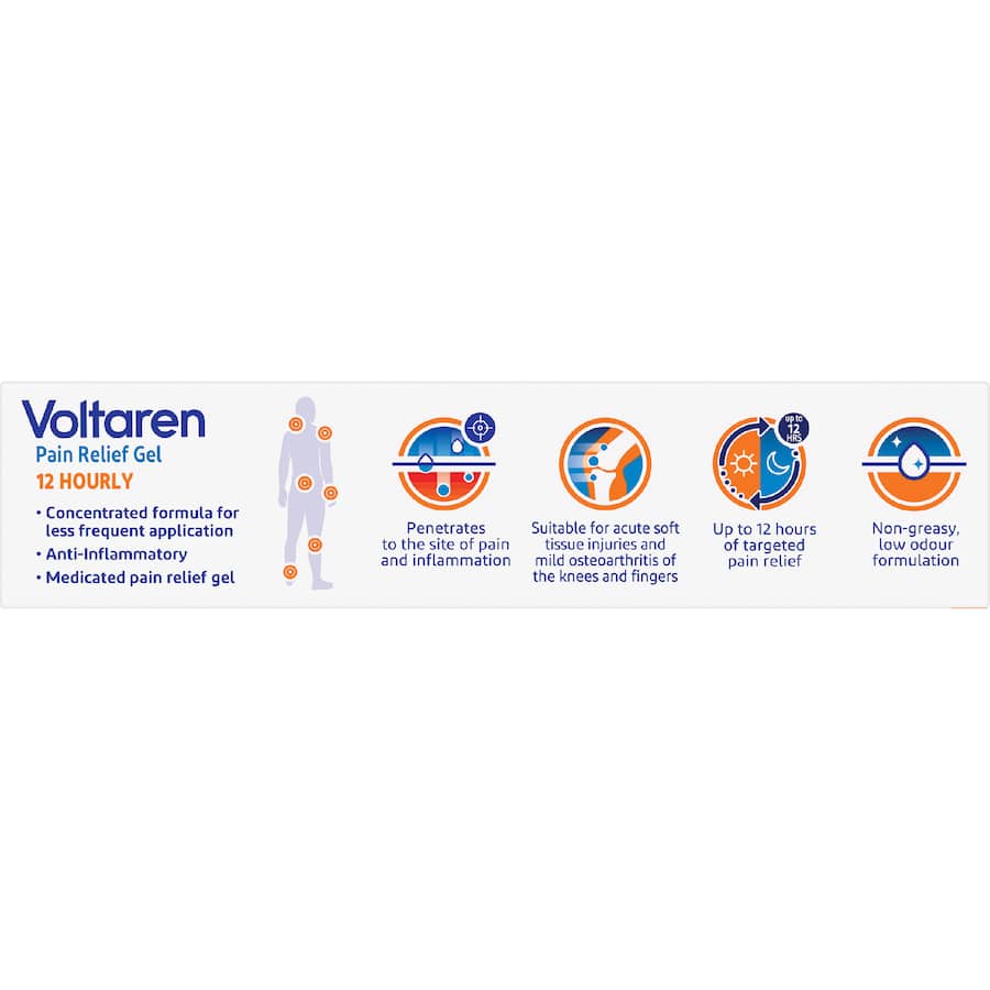 Voltaren Pain Relief Gel 12 Hourly 30g