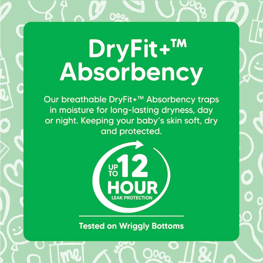 Cute & Co Nappies Walker Boys & Girls 13-18kg Size 5 32pack