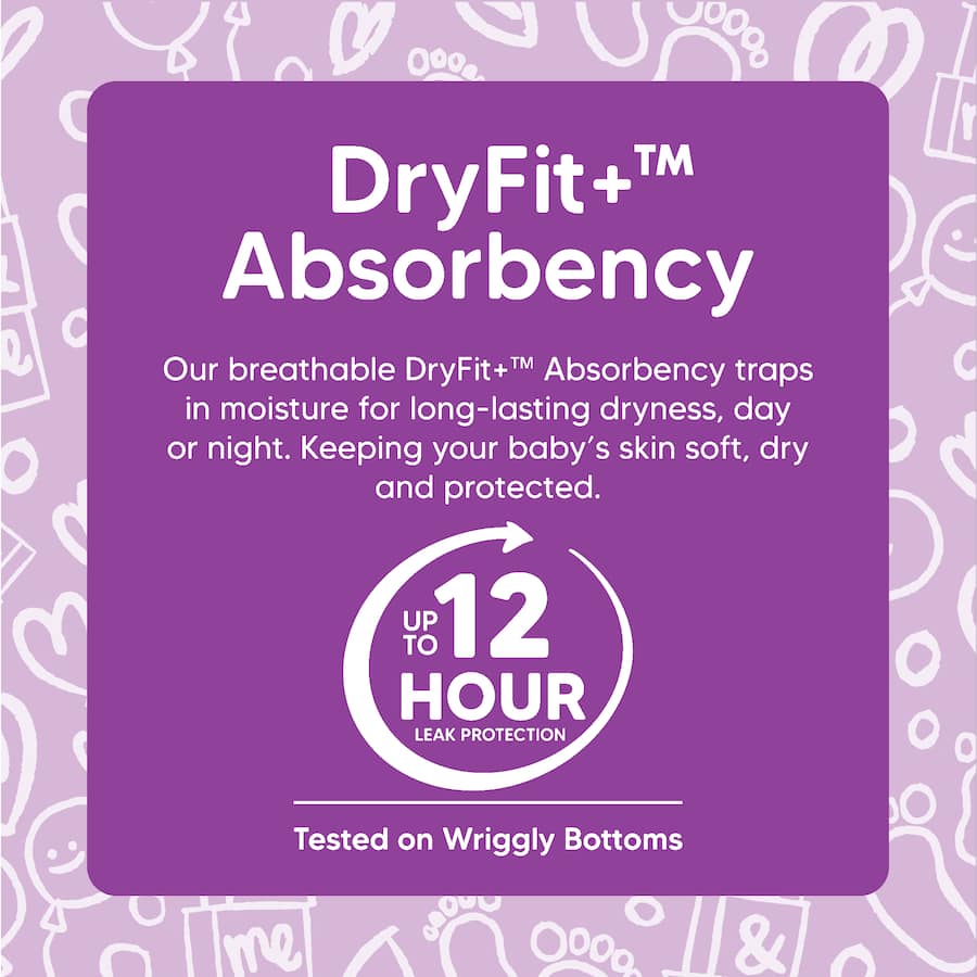 Cute & Co Nappy Pants Junior Boys & Girls 16+ Kg Size 6 48pack