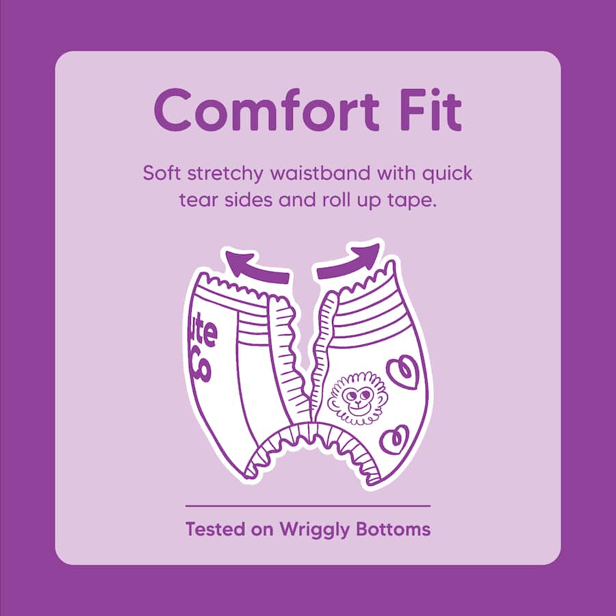 Cute & Co Nappy Pants Junior Boys & Girls 16+ Kg Size 6 28pack