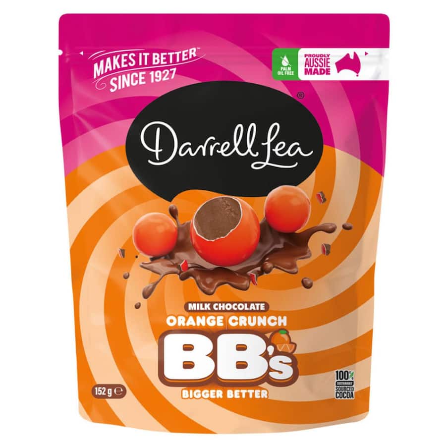 Darrell Lea Sweets Bb's Choc Orange 152g