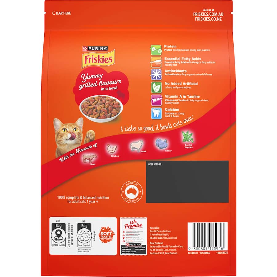Friskies Dry Cat Food Meaty Grills Bag 700g
