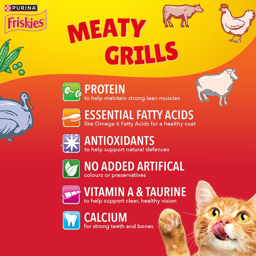 Friskies Dry Cat Food Meaty Grills Bag 700g