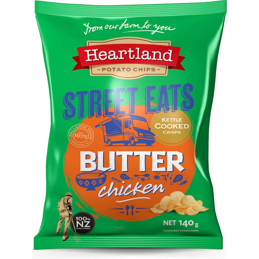 Heartland Street Eats Chips Butter Chicken 140g