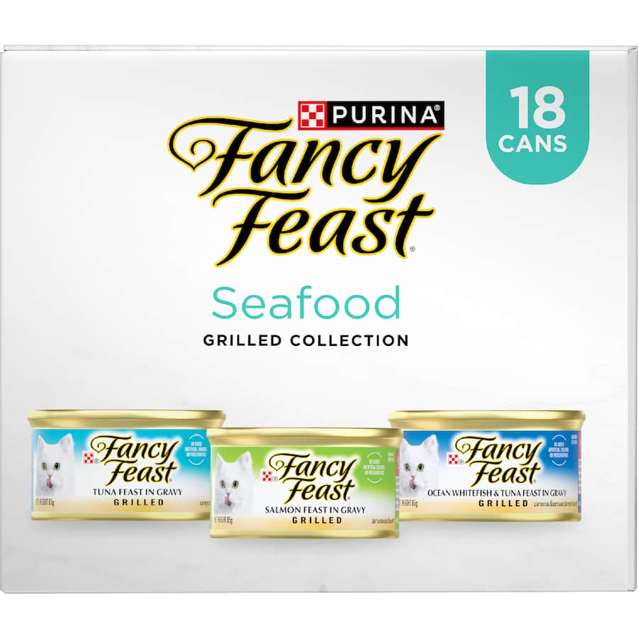Fancy Feast Grilled Collection Wet Cat Food Seafood 18 x 85g