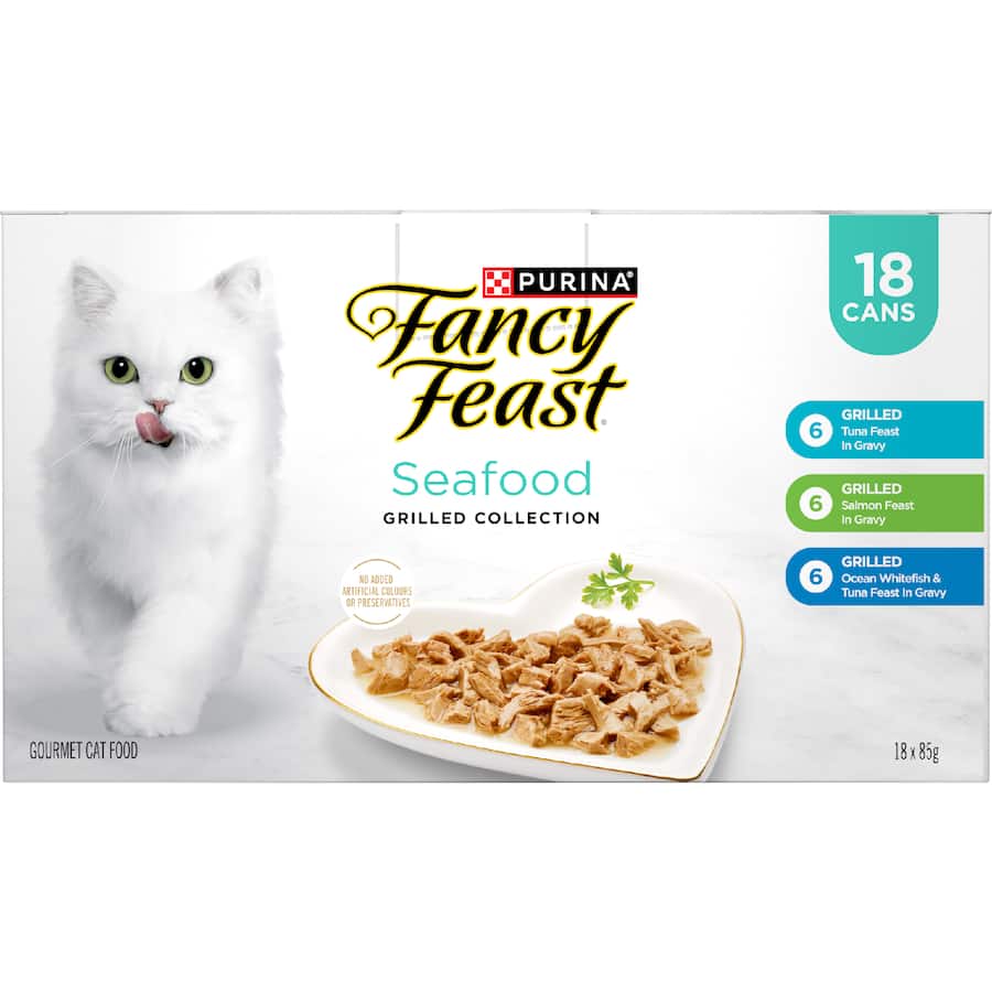 Fancy Feast Grilled Collection Wet Cat Food Seafood 18 x 85g