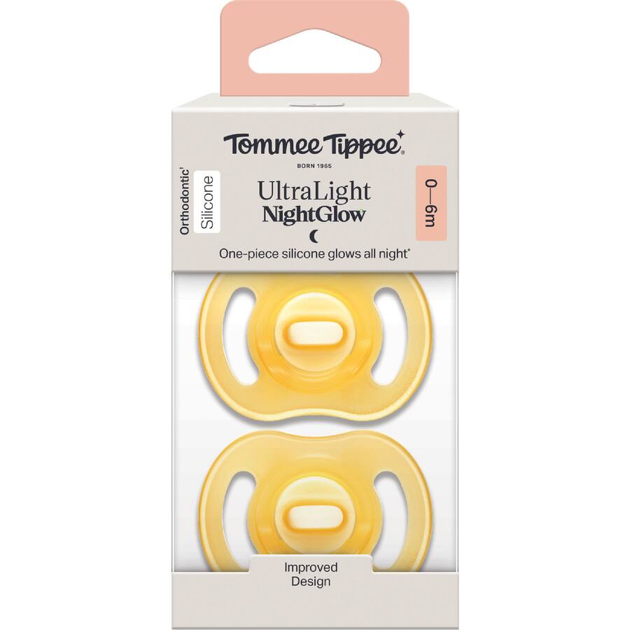 Tommee Tippee Ultra Light Soother Stayput Night Glow 0-6m