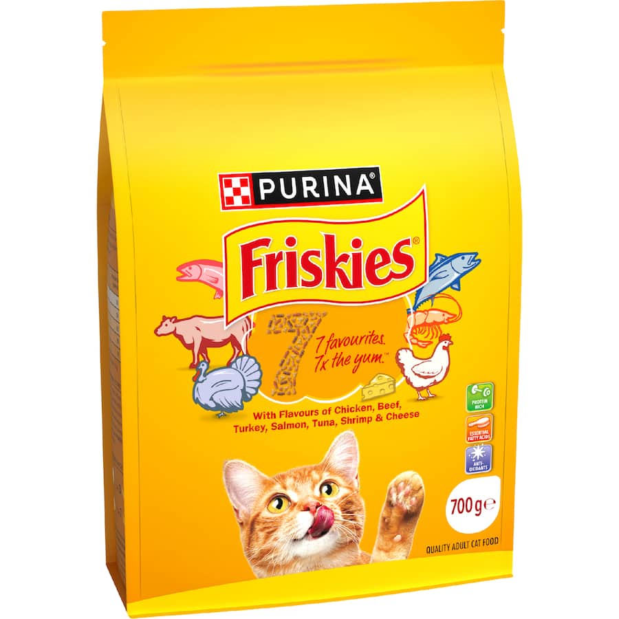 Friskies Dry Cat Food Seven Favourites Bag 700g