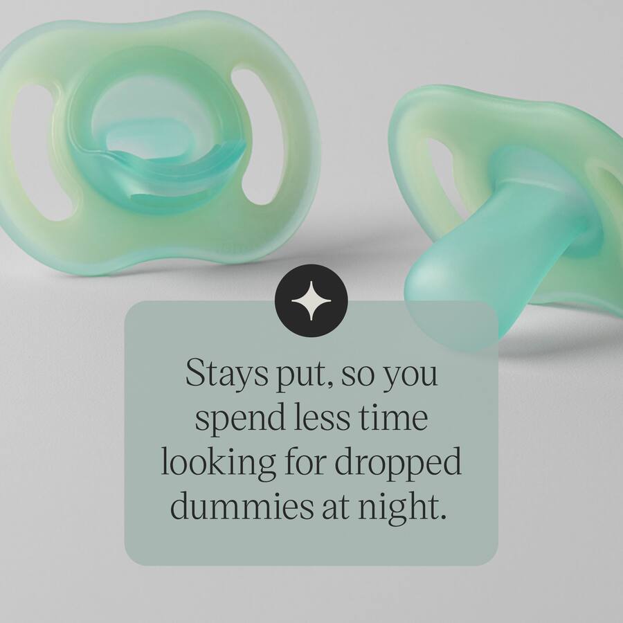 Tommee Tippee Soother Ultra Light Night 6-18mth - 2 pack