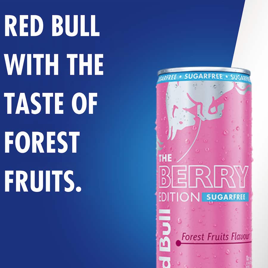 Red Bull Energy Drink Berry Edition Sugar Free Single can 250mL