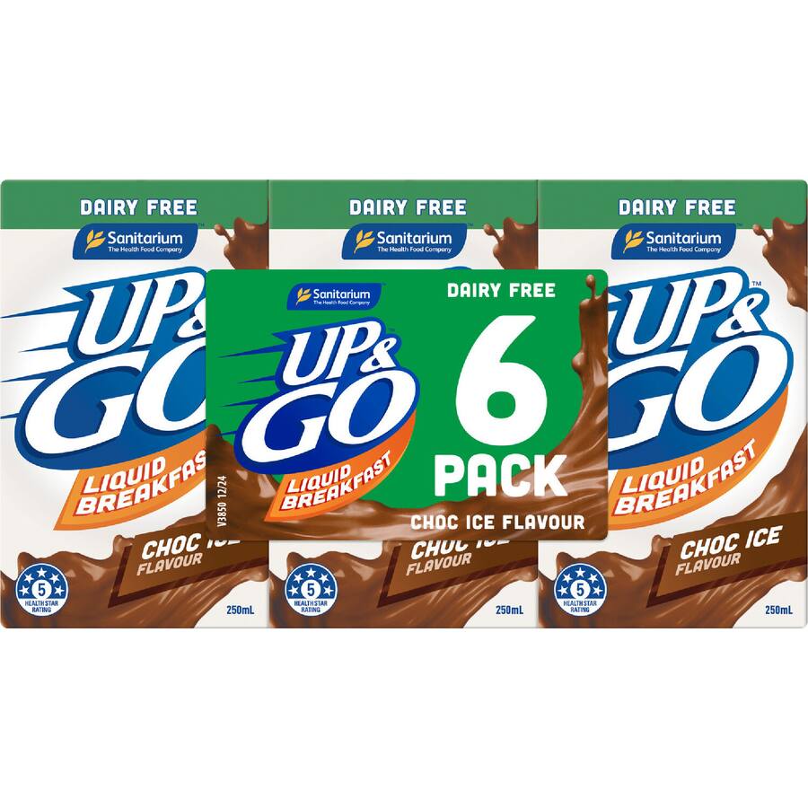 Sanitarium Up & Go Liquid Breakfast Dairy Free Choc Ice - 6 x 250mL