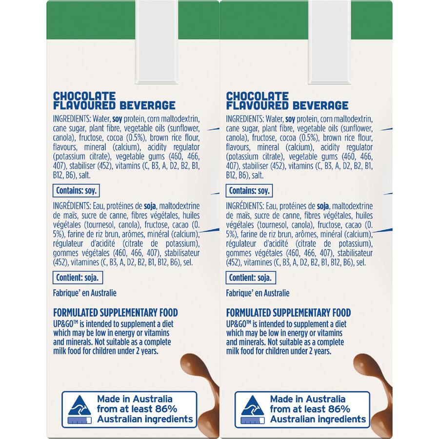 Sanitarium Up & Go Liquid Breakfast Dairy Free Choc Ice - 6 x 250mL