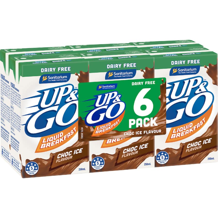 Sanitarium Up & Go Liquid Breakfast Dairy Free Choc Ice - 6 x 250mL