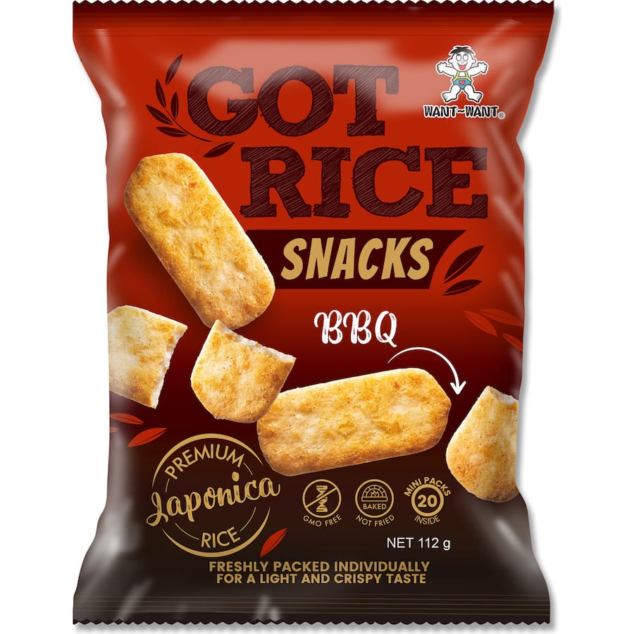 Got Rice Crackers Barbeque 112g