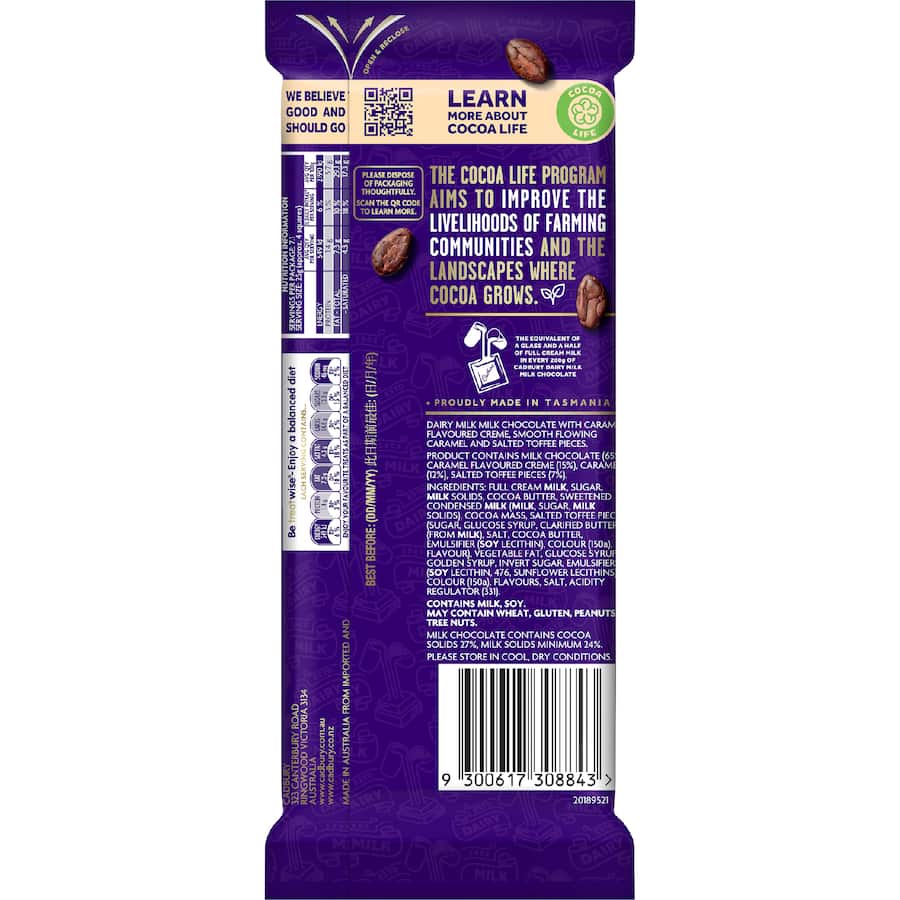 Cadbury Slices Chocolate Sticky Toffee 178g