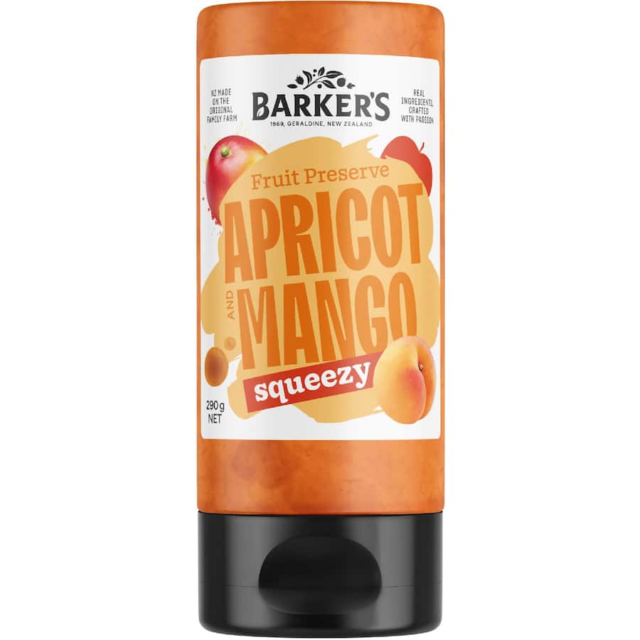 Barker's Jam Apricot Mango Squeeze bottle 290g