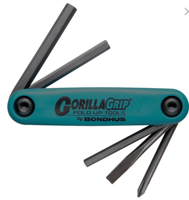 GorillaGrip Foldup Hex Key T12522 Utility Pack