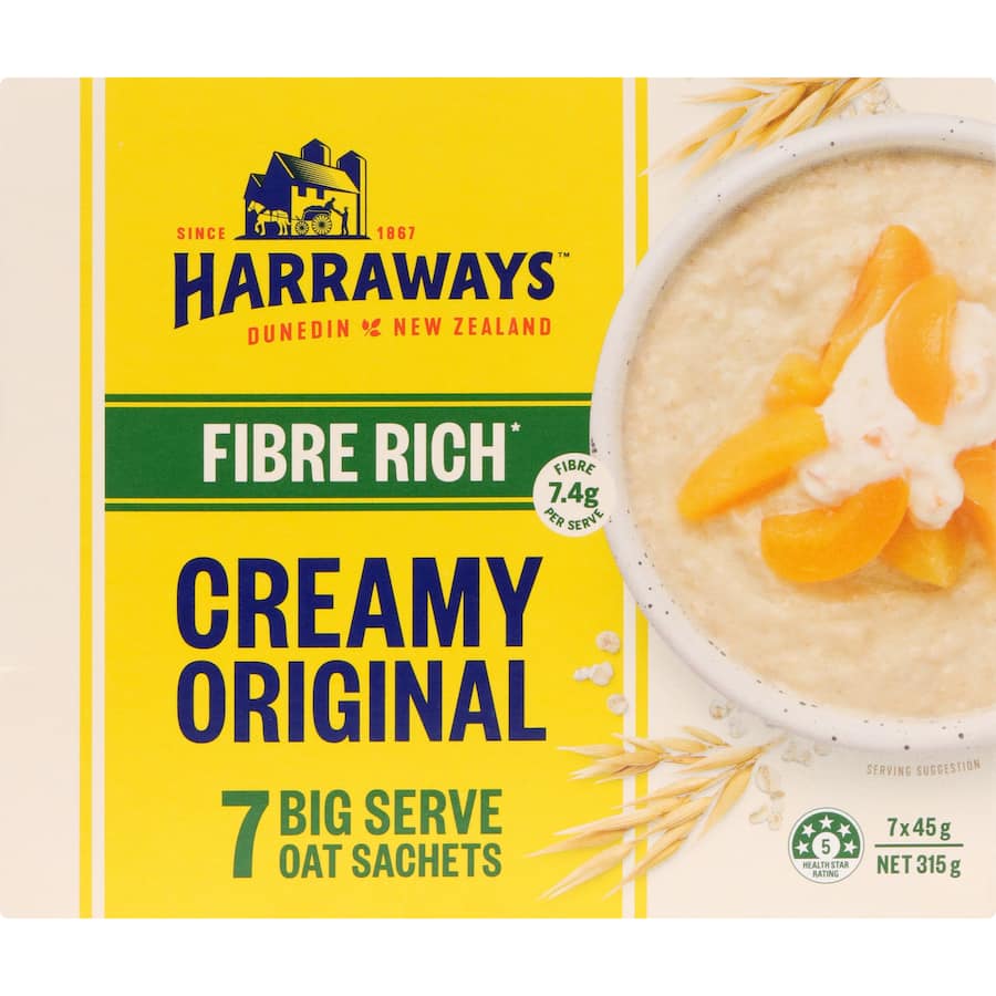 Harraways Oats Fibre Rich - Sachets 7x45g