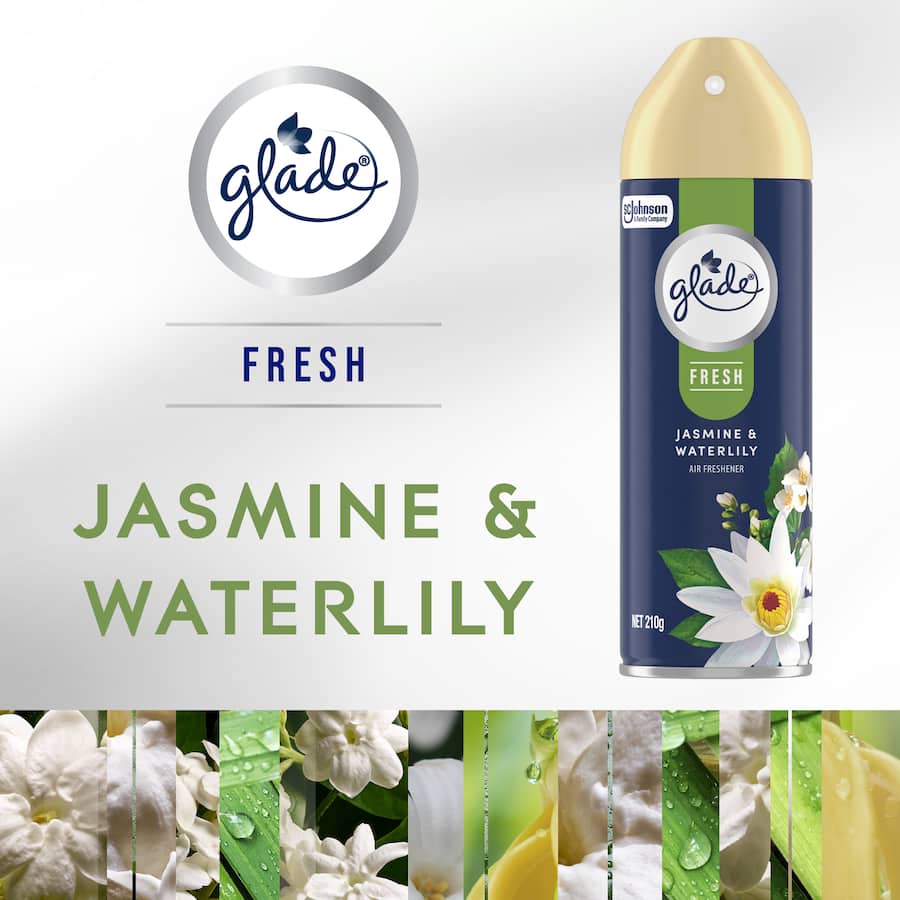 Glade Air Freshener Fresh Jasmine & Waterlilly 210g