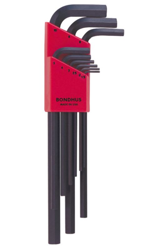 Bondhus Hex End L-Wrenches HLX9M