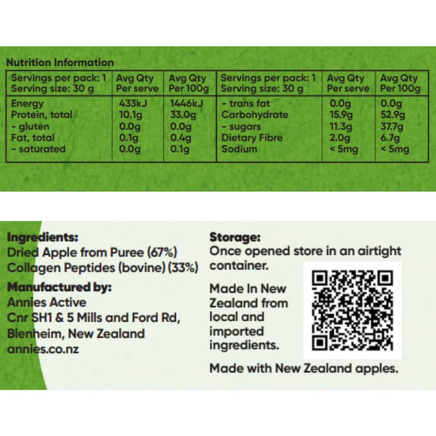 Annies Fruit Bar Apple And Collagen 30g