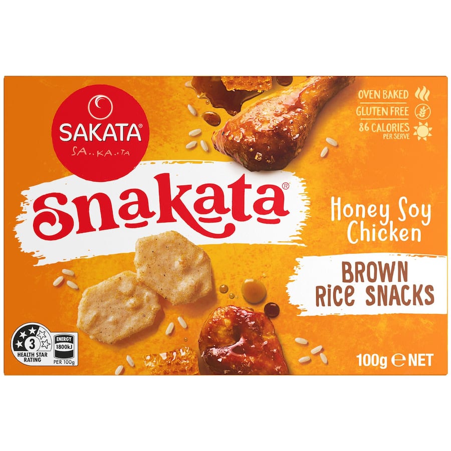 Snakata Rice Crackers Honey Soy Chicken 100g