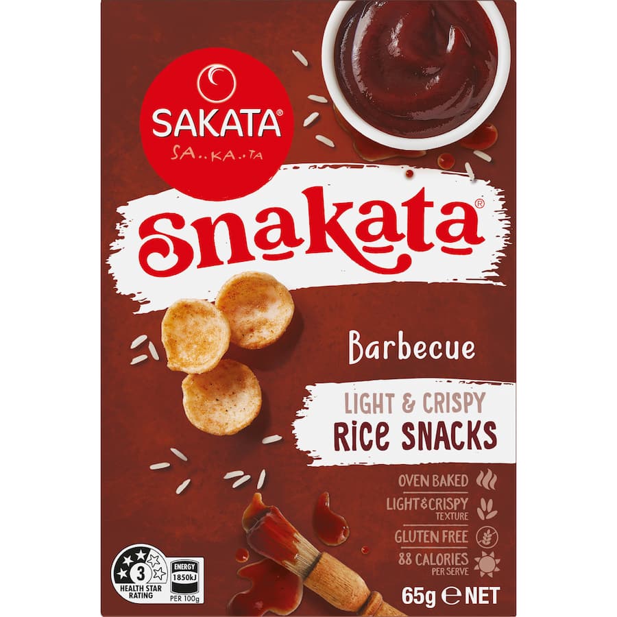 Snakata Rice Crackers Barbecue 65g